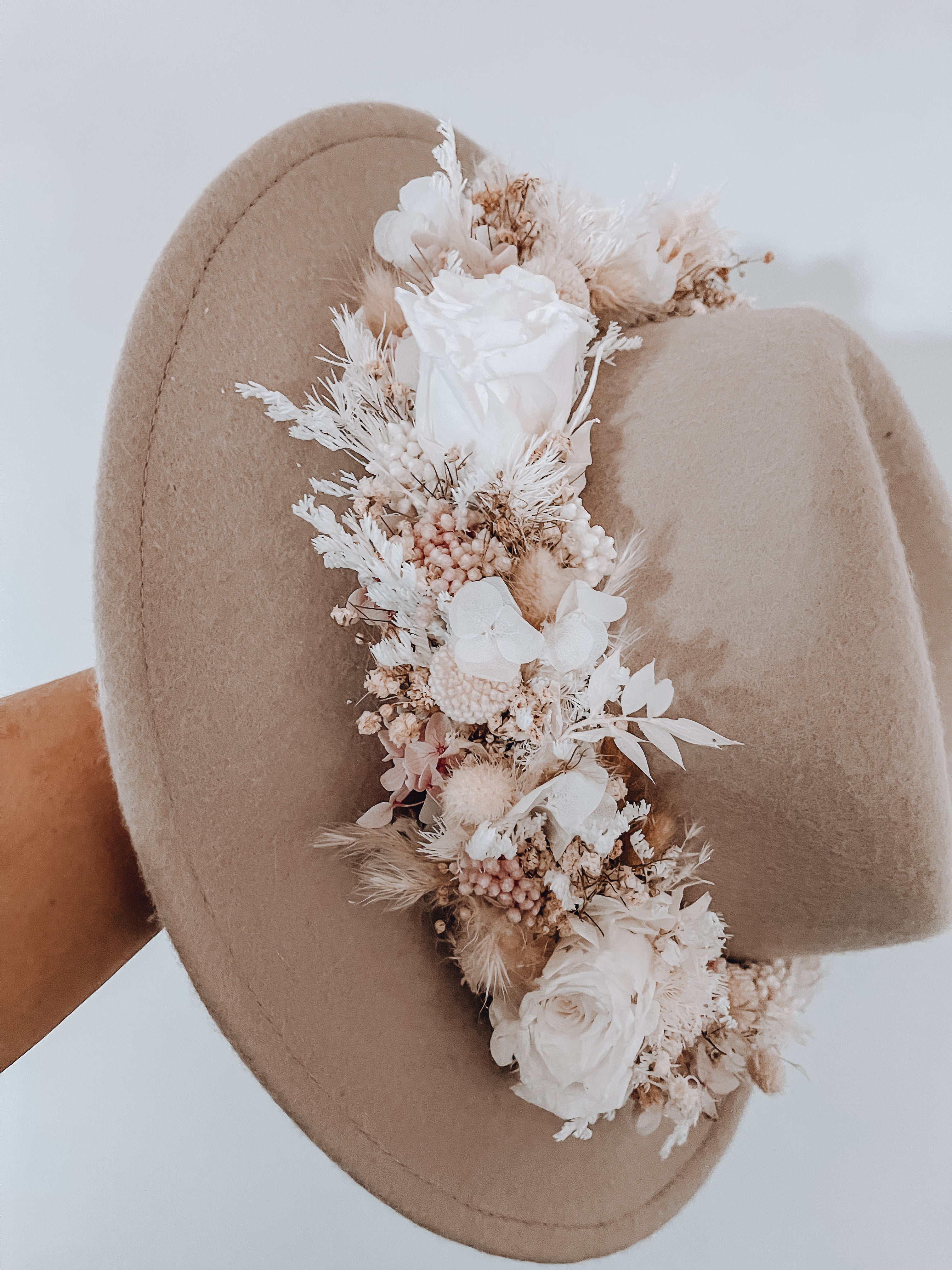 Custom floral hat.