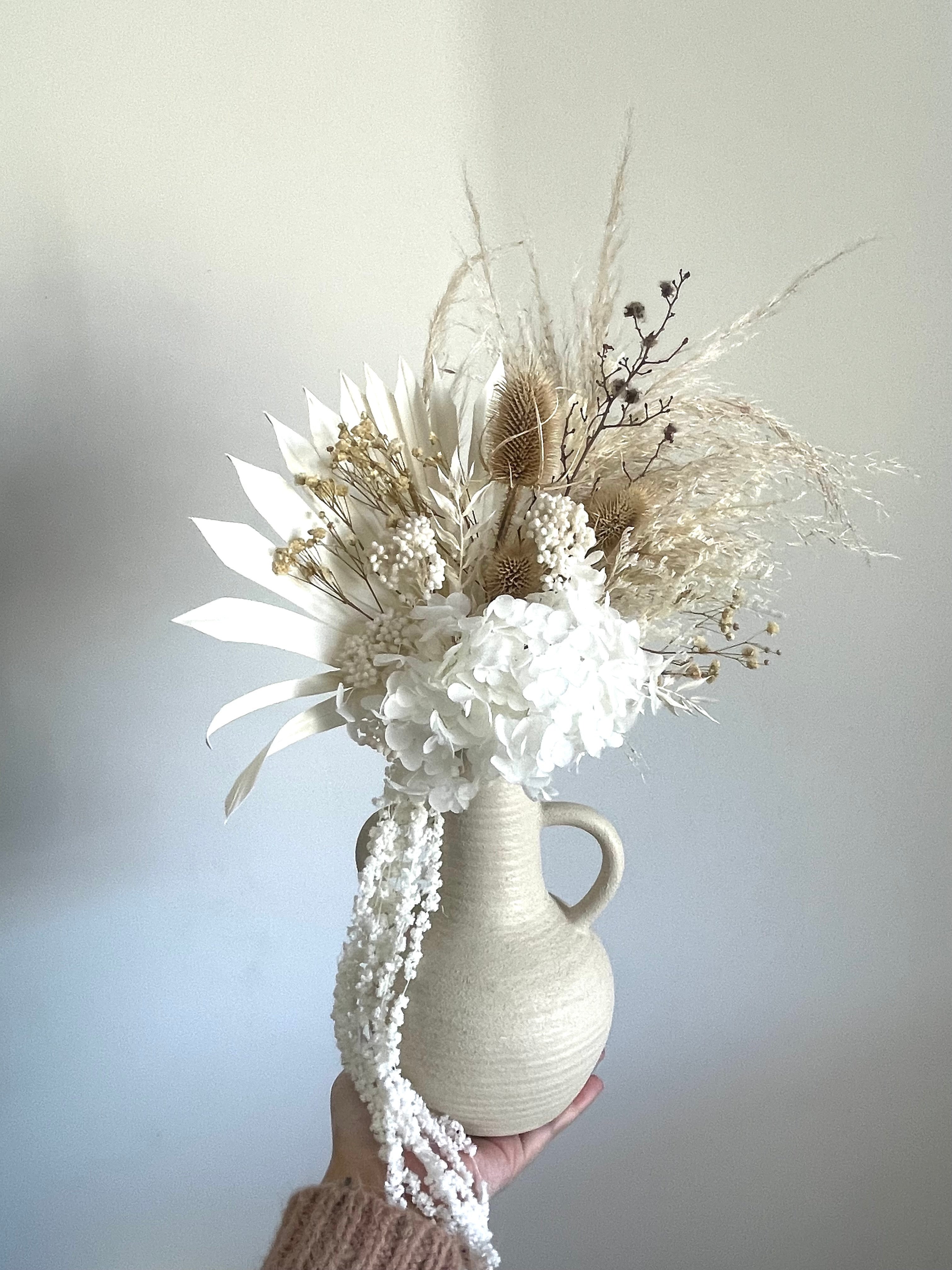 Everlasting arrangement- small handle vase.