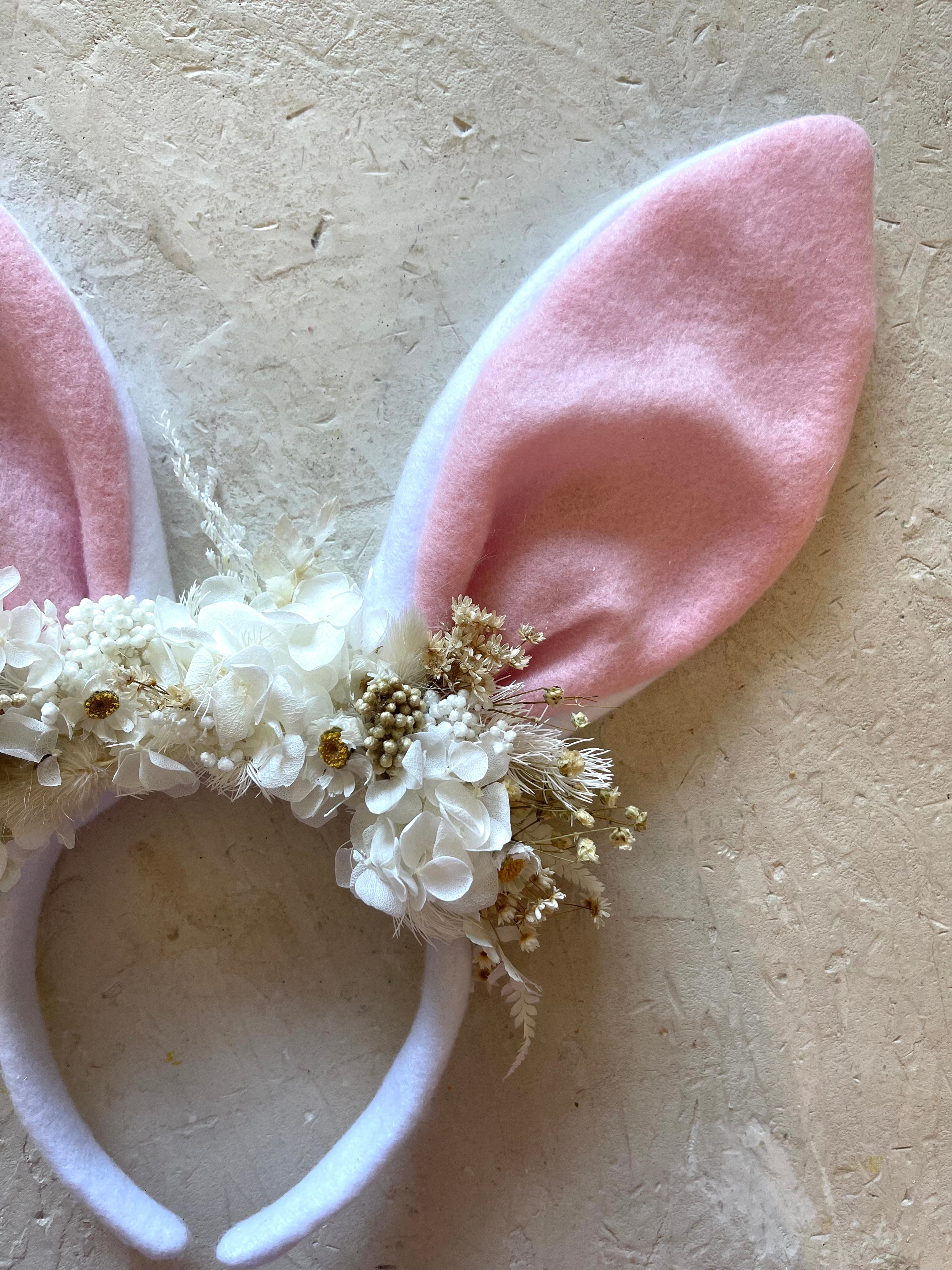 Everlasting bunny crown - PINK ears.