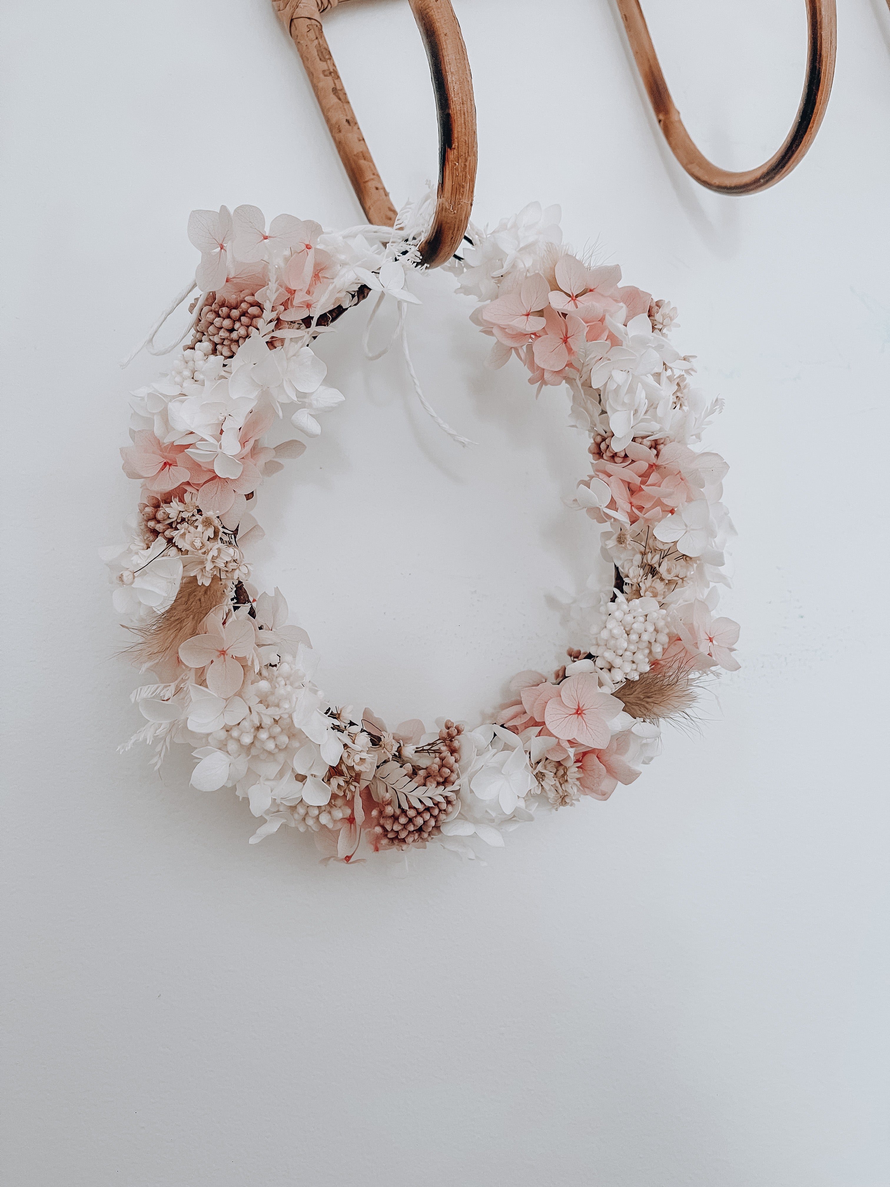 Everlasting Flowercrown - white / natural / light pink