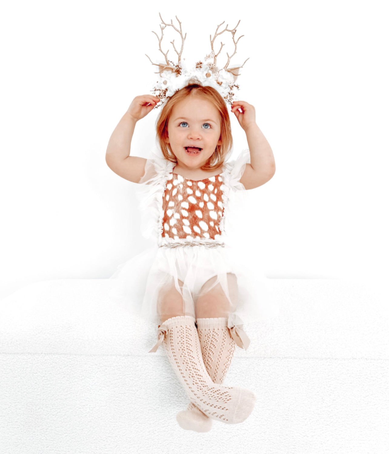 Everlasting floral reindeer crown - Kids/Adult deer.